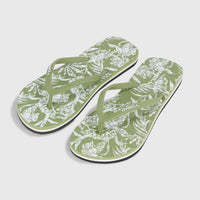 Profile Graphic slippers | Green Textured Jungle