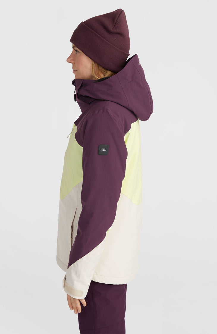 Carbonite wintersportjas | Aubergine Colour Block