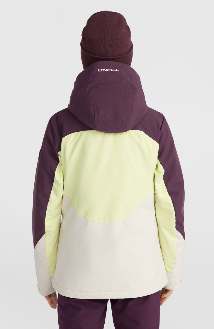 Carbonite wintersportjas | Aubergine Colour Block