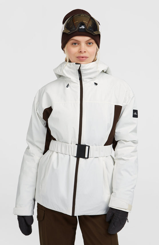 FWC'Cruz Hybrid Belted wintersportjas | Snow White Colour Block