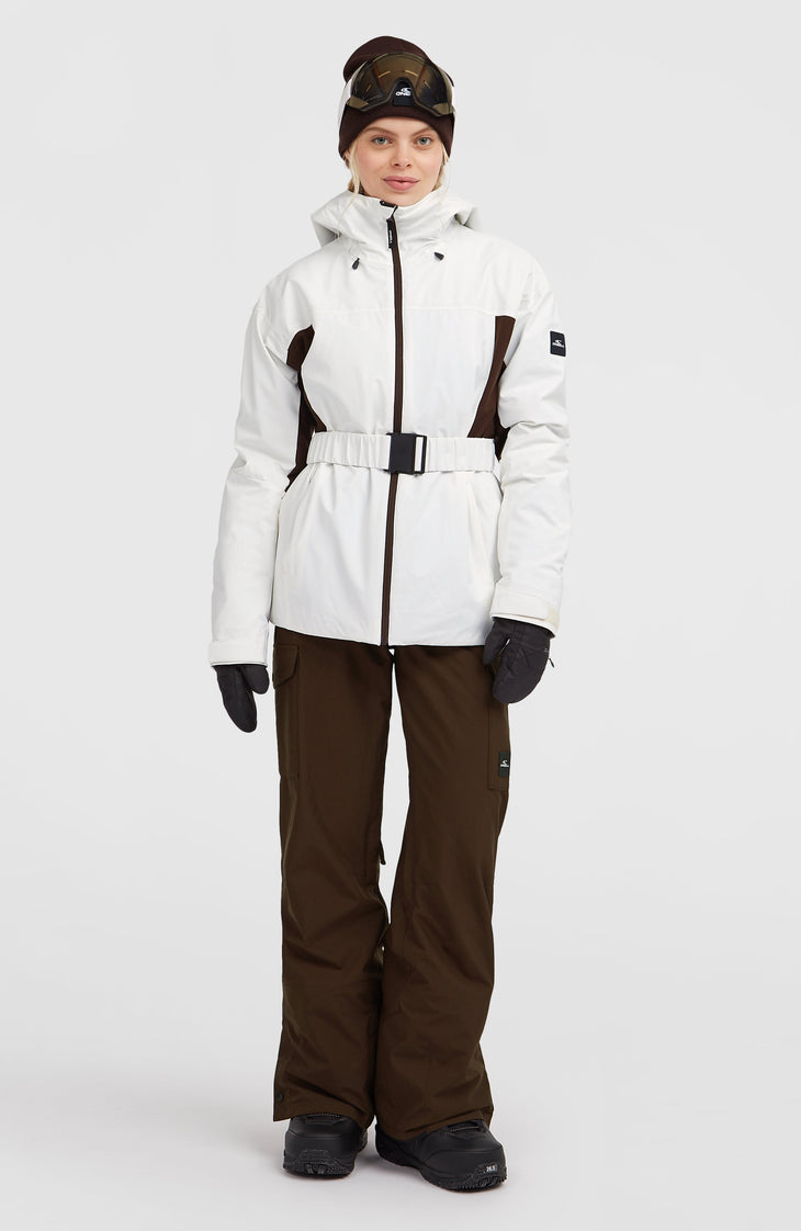 FWC'Cruz Hybrid Belted wintersportjas | Snow White Colour Block