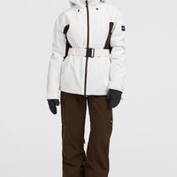 FWC'Cruz Hybrid Belted wintersportjas | Snow White Colour Block