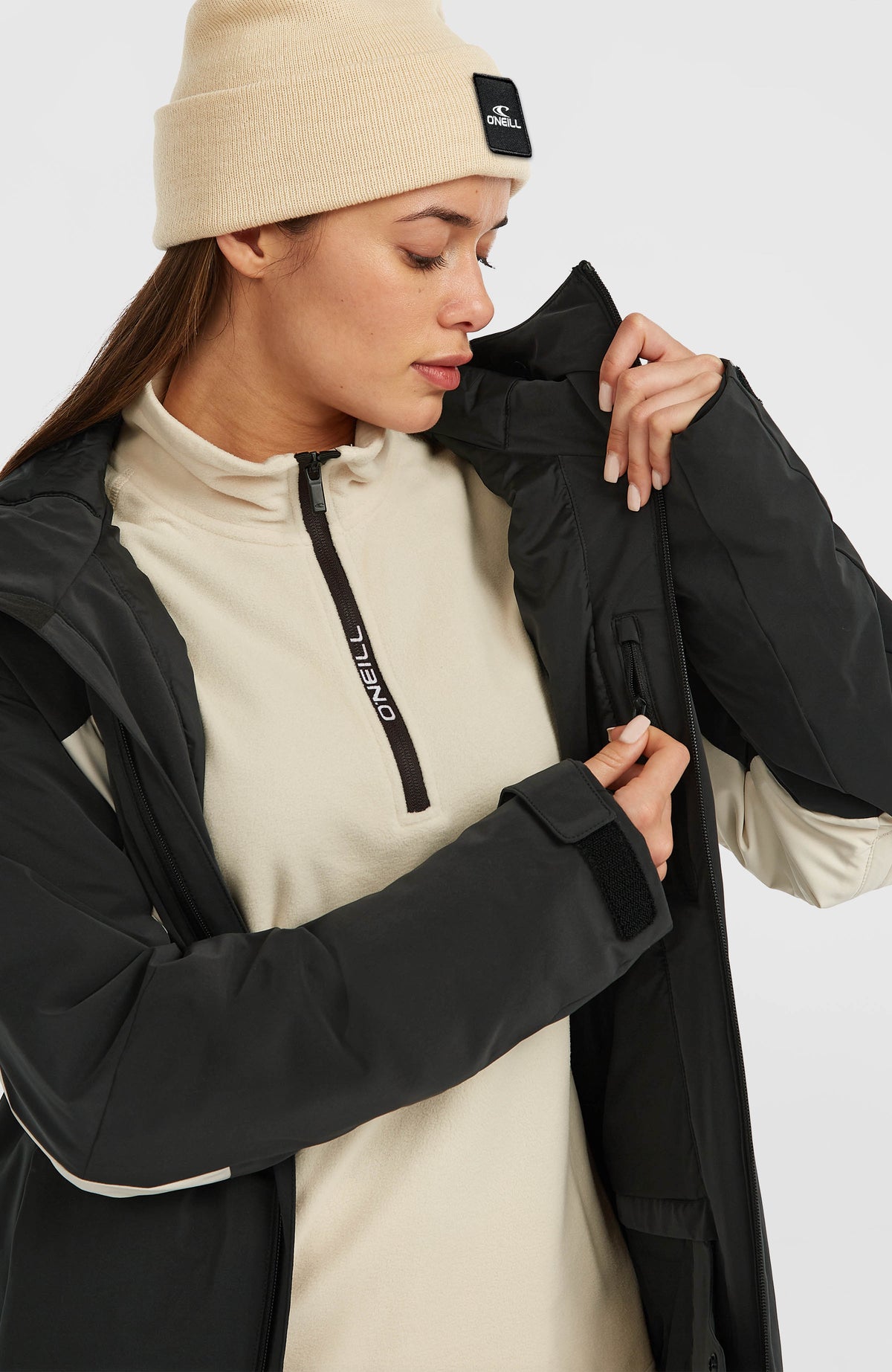 FWC'Cruz Hybrid Belted wintersportjas | Black Out Colour Block