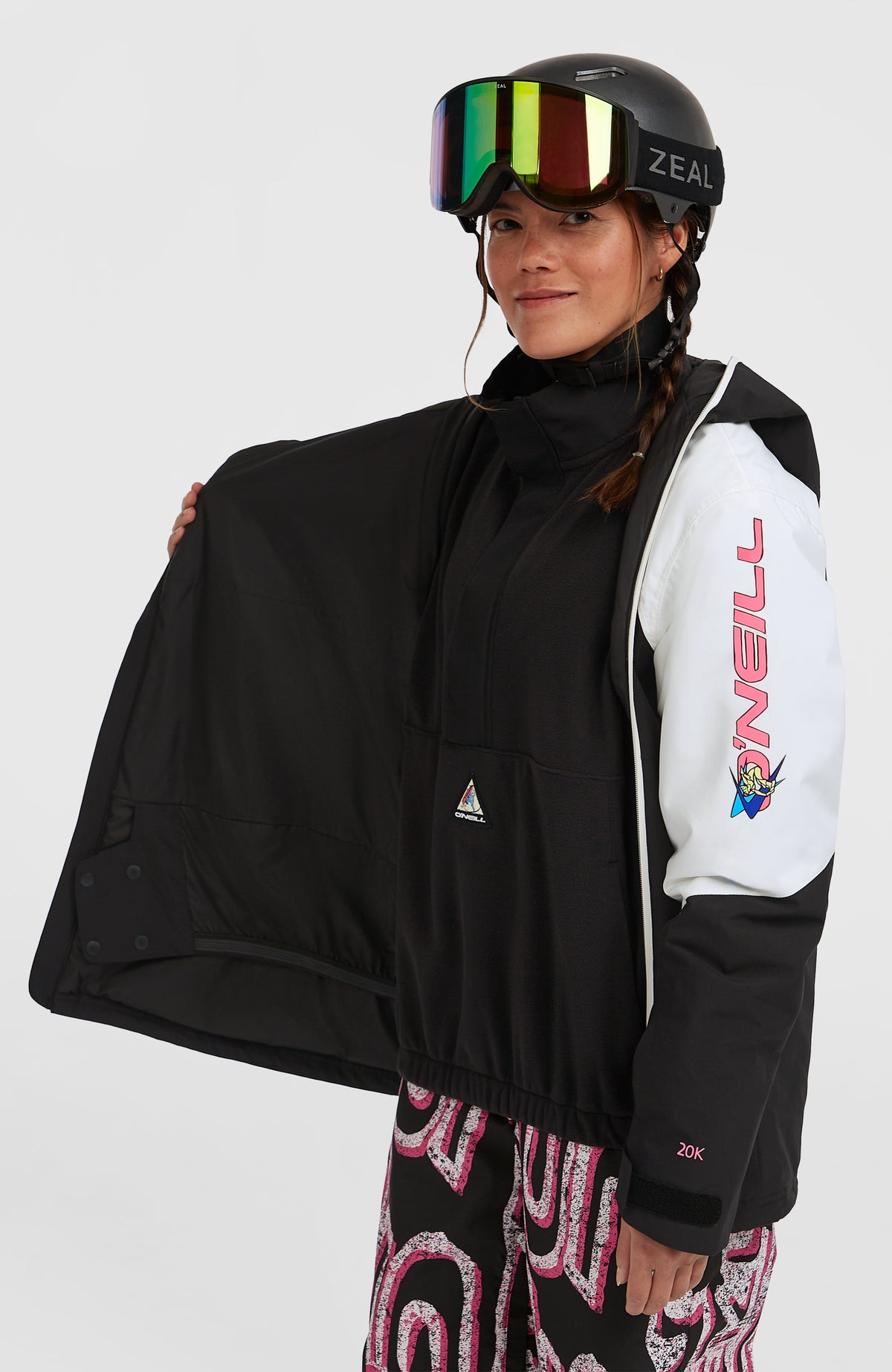 FWC'Play Asymmetric wintersportjas | Black Out Colour Block