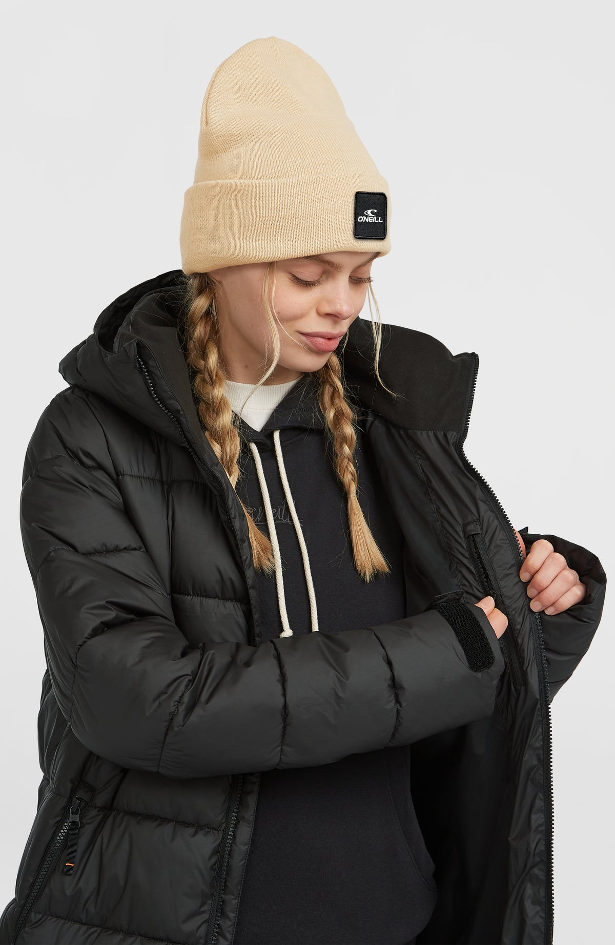 Must-Have lange pufferjas | Black Out