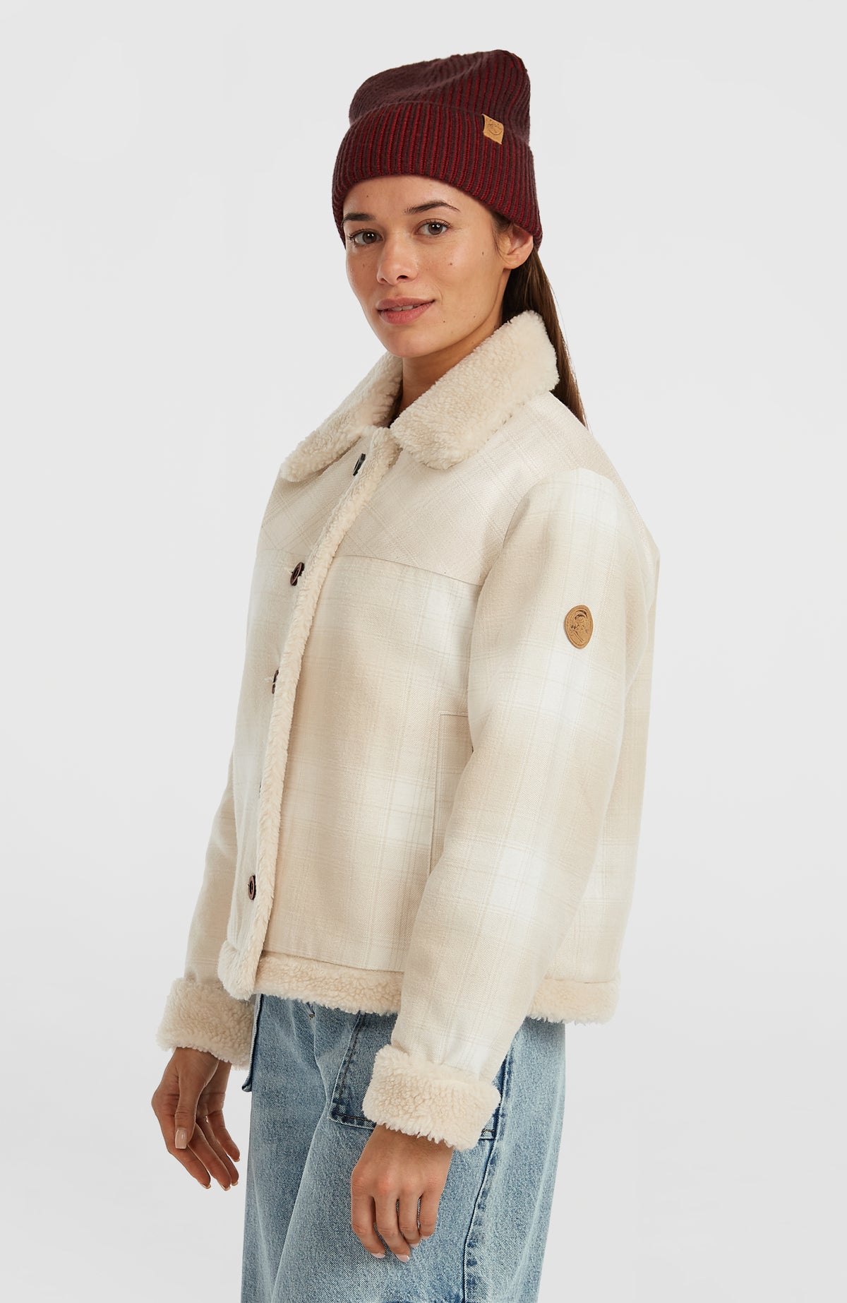 O'Riginals jas met fleecevoering | Beige Check