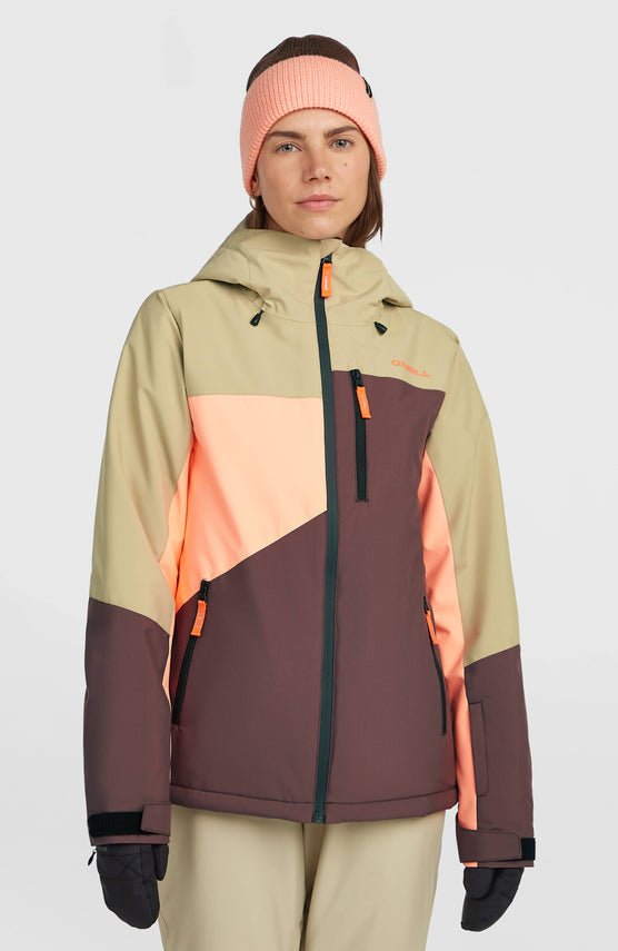 FWC'Cruz Triple wintersportjas | Olive Blush Colour Block