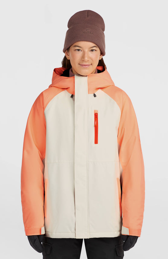 FWC'Cruz Raglan wintersportjas | Funky Peach Colour Block
