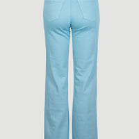 Broek Dive Twill met hoge taille | Blue Topaz