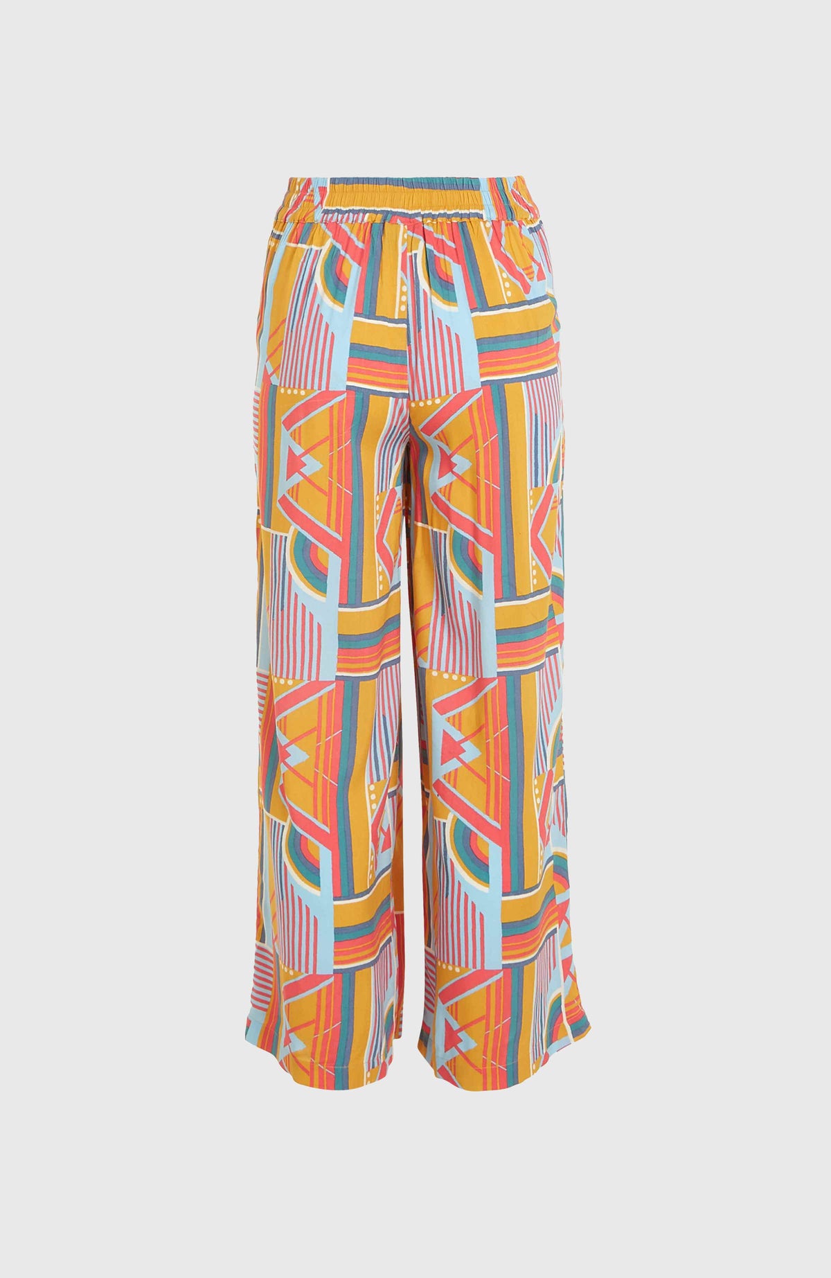 Farrah Women of the Wave Woven broek | Yellow Art Geo