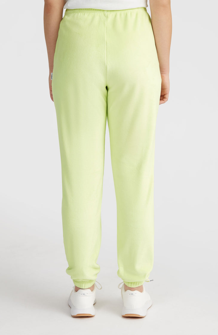 Velour joggingbroek | Lime Wash
