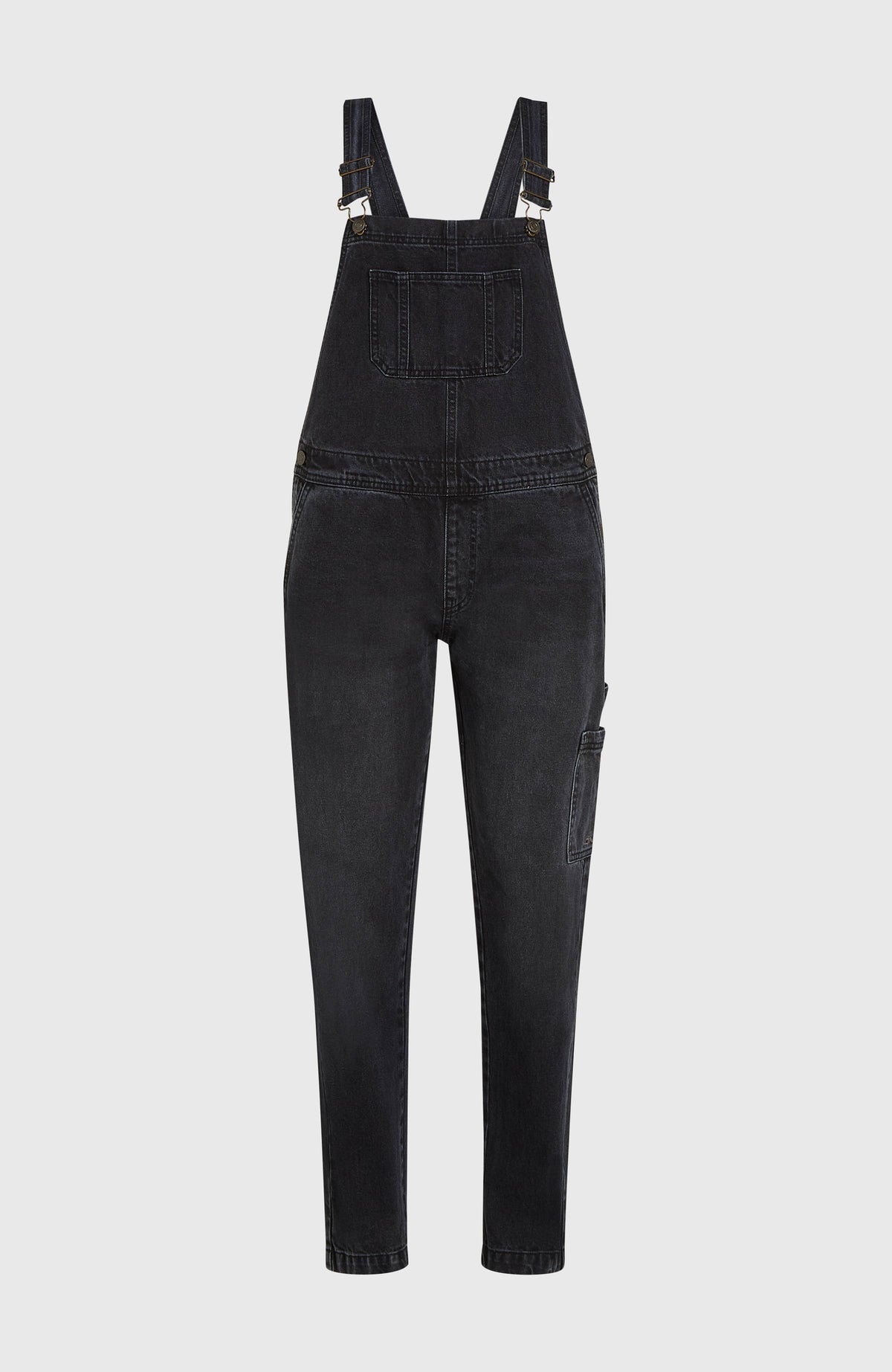 Essentials tuinbroek van keperstof | Black Out
