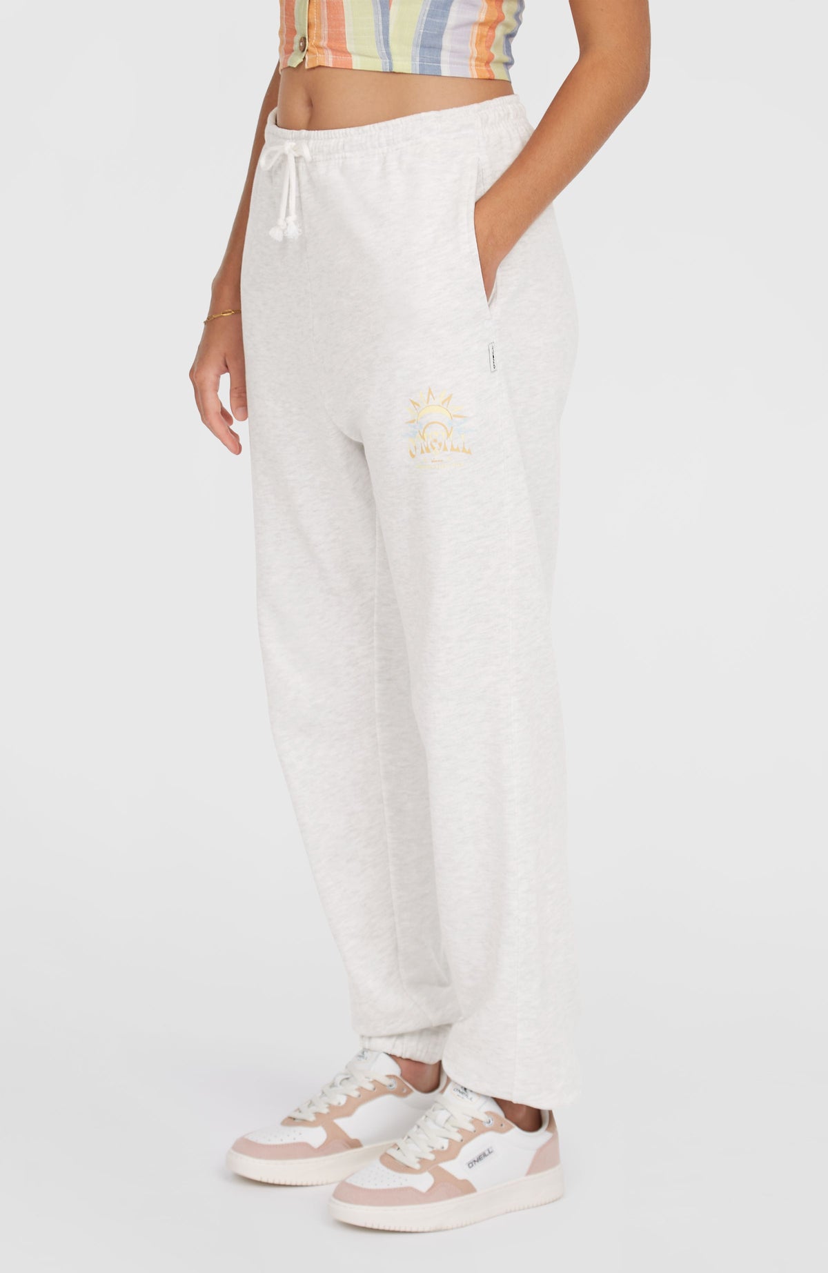 Beach Vintage joggingbroek | White Melange