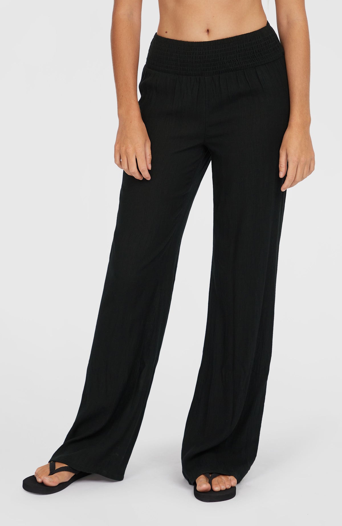 Johnny Smocked Waist broek | Black Out
