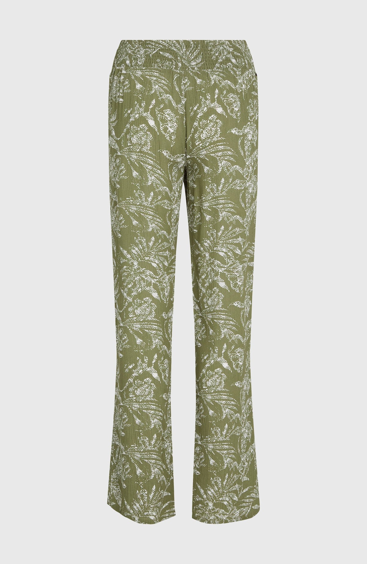 Johnny Smocked Waist broek | Green Textured Jungle