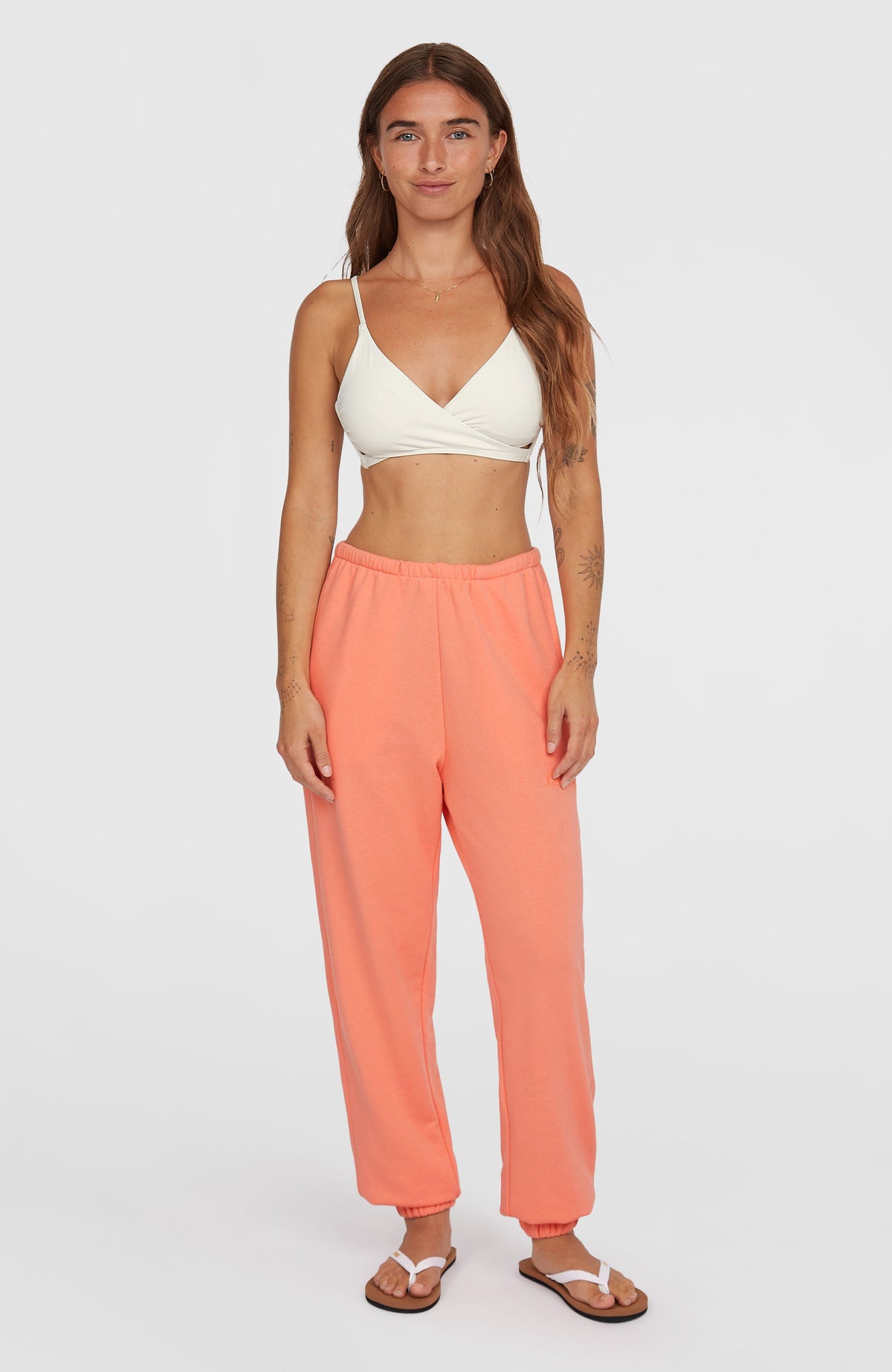 Essentials Script joggingbroek | Coral Pink
