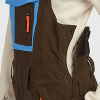 FWC'Peak Bib wintersportbroek | Coffee Bean Colour Block