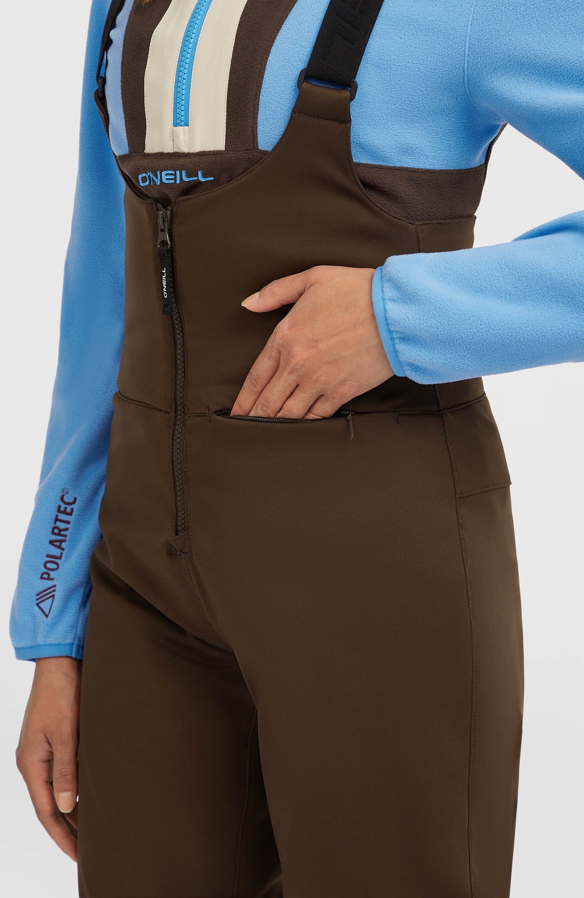FWC'Cruz Softshell wintersportbroek met bretels | Coffee Bean