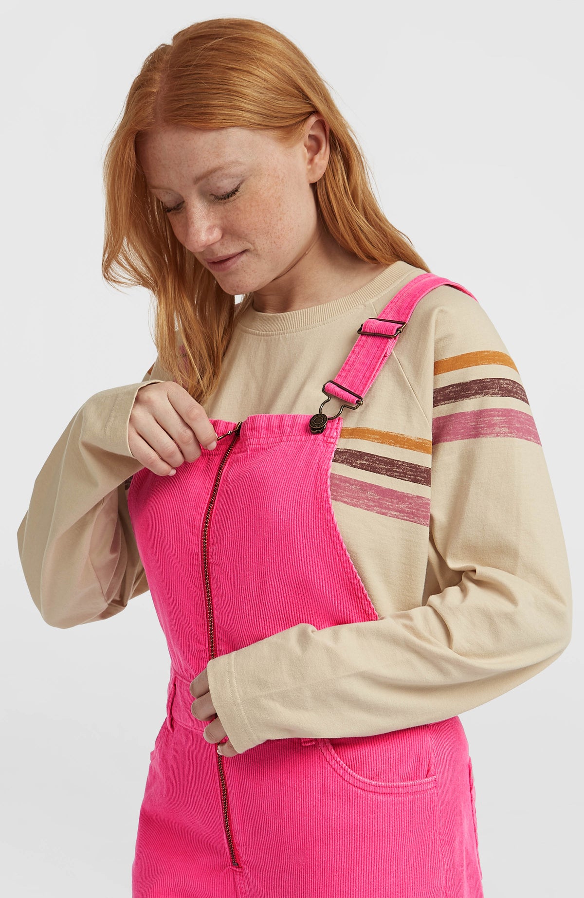 O'Riginals Cord tuinbroek | Carmine Rose