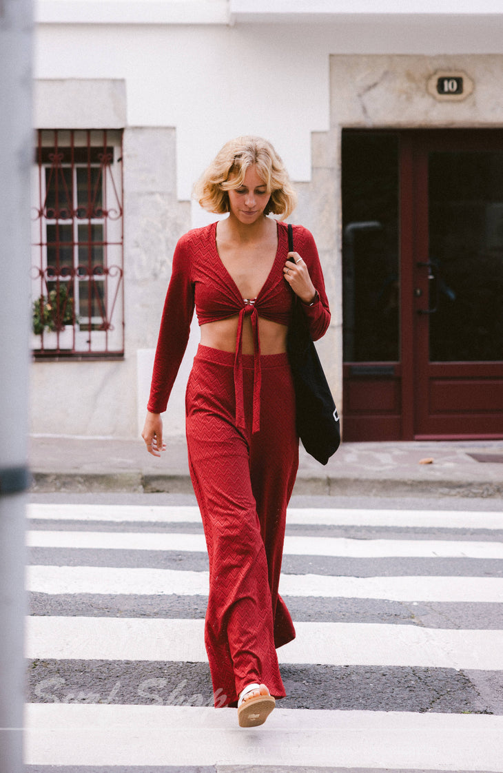 O'Riginals Wide-Leg Broek | Midnight Poppy