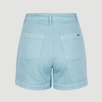 Short Dive Twill met hoge taille | Blue Topaz