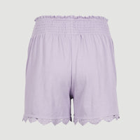 Sweatshort Ava met smokdetails en hoge taille | Purple Rose