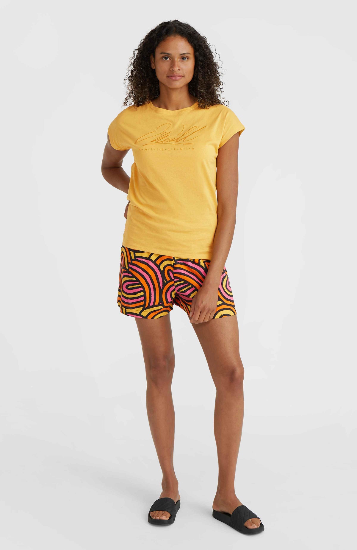 Amiri Beach short | Orange Rainbow Stripe
