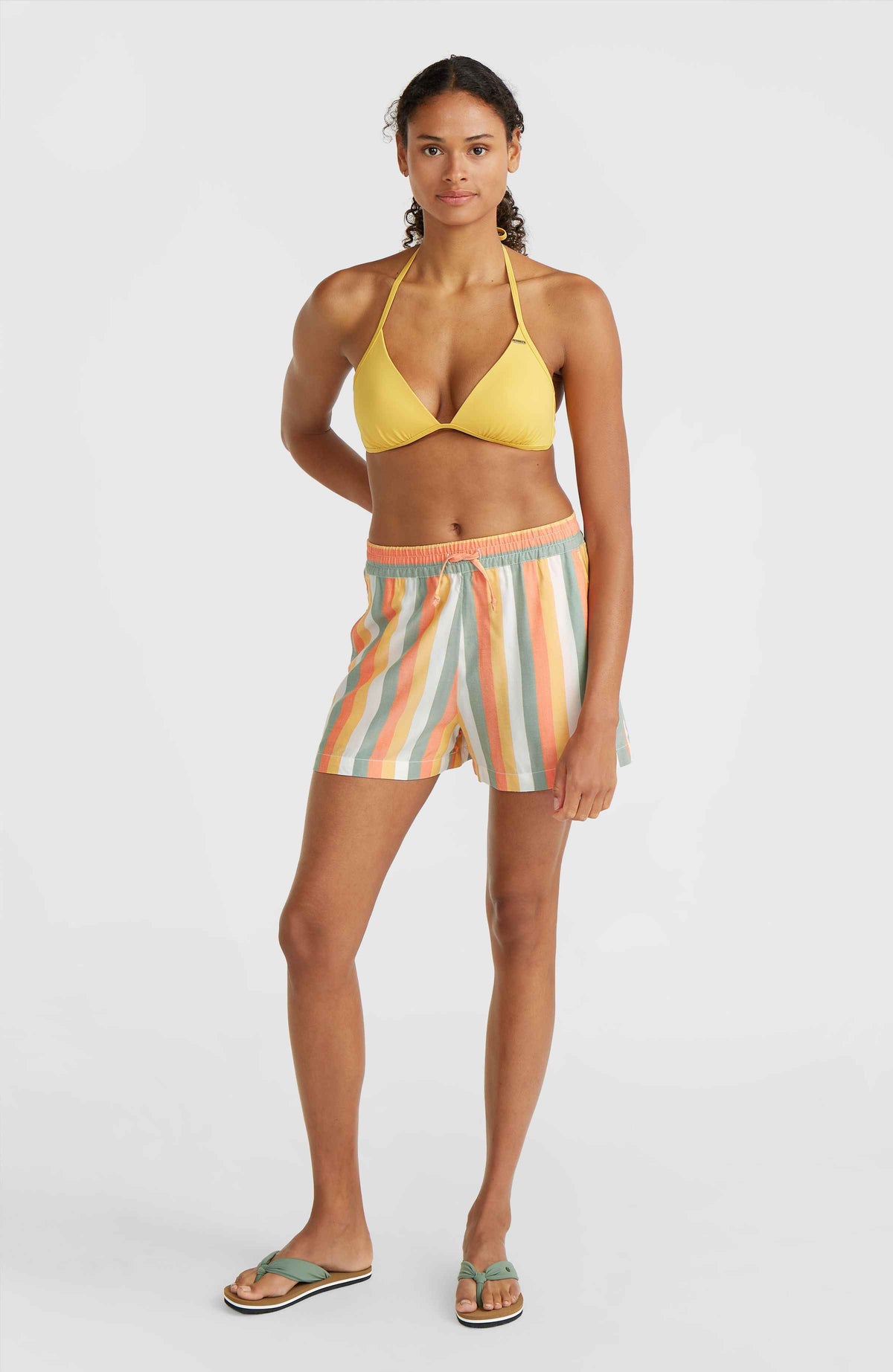 Amiri Beach short | Orange Multistripe