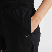 Essentials Ava Smocked short | Black Out