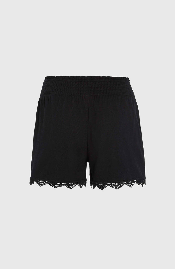 Essentials Ava Smocked short | Black Out
