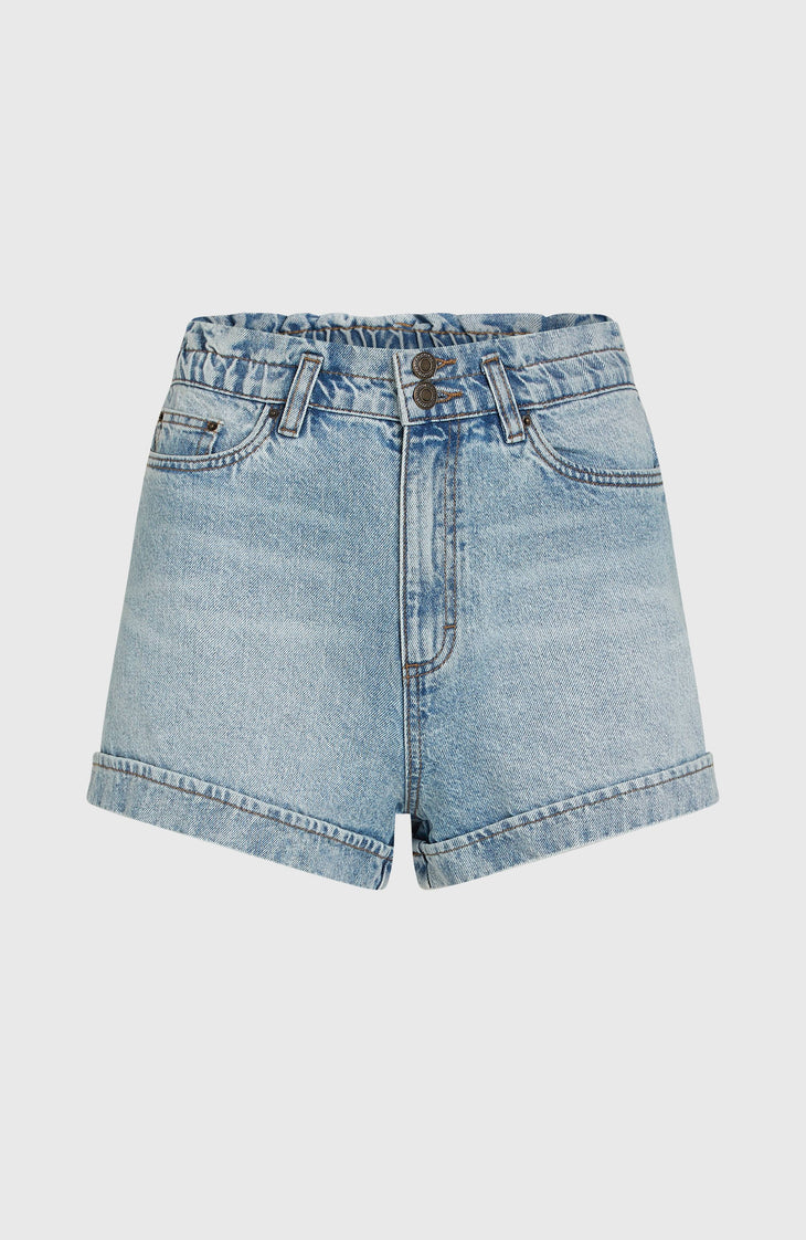 Tasia Paperbag short | Denim Blue