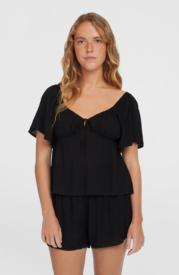 Johnny Smocked Waist short | Black Out