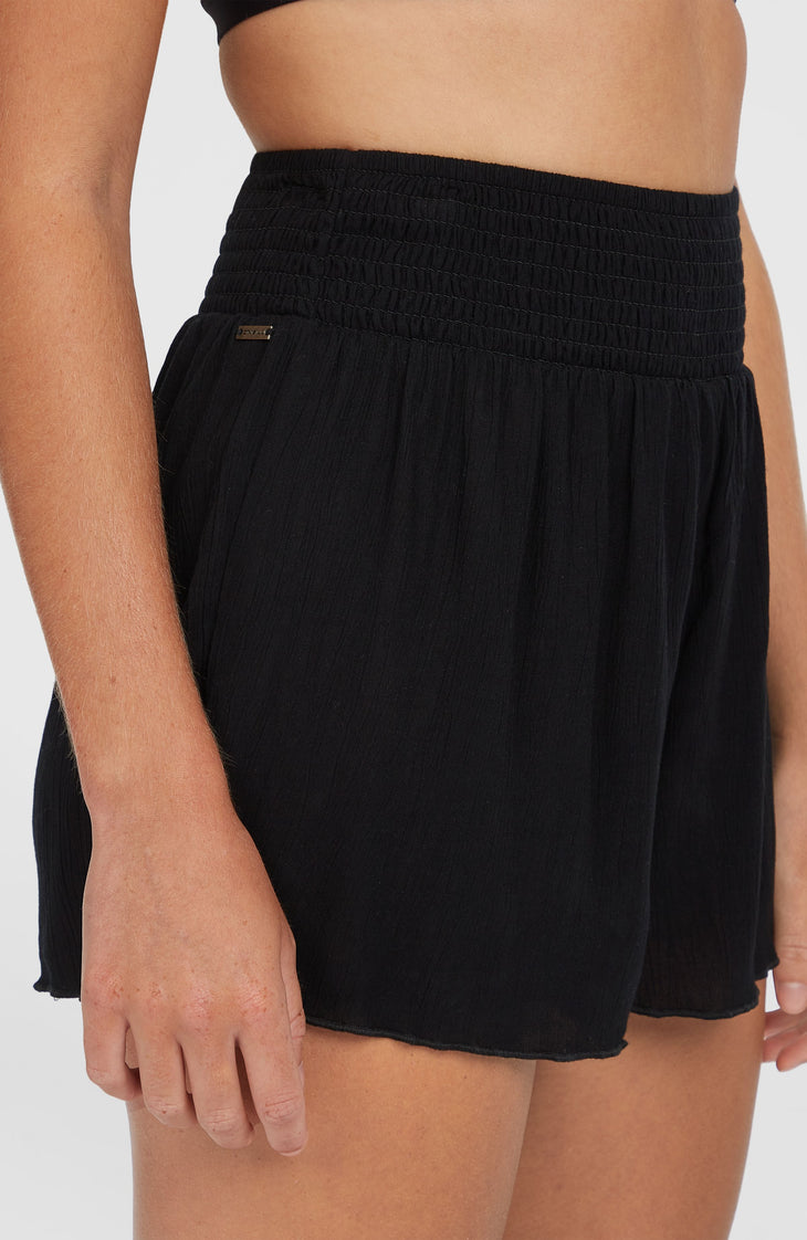 Johnny Smocked Waist short | Black Out