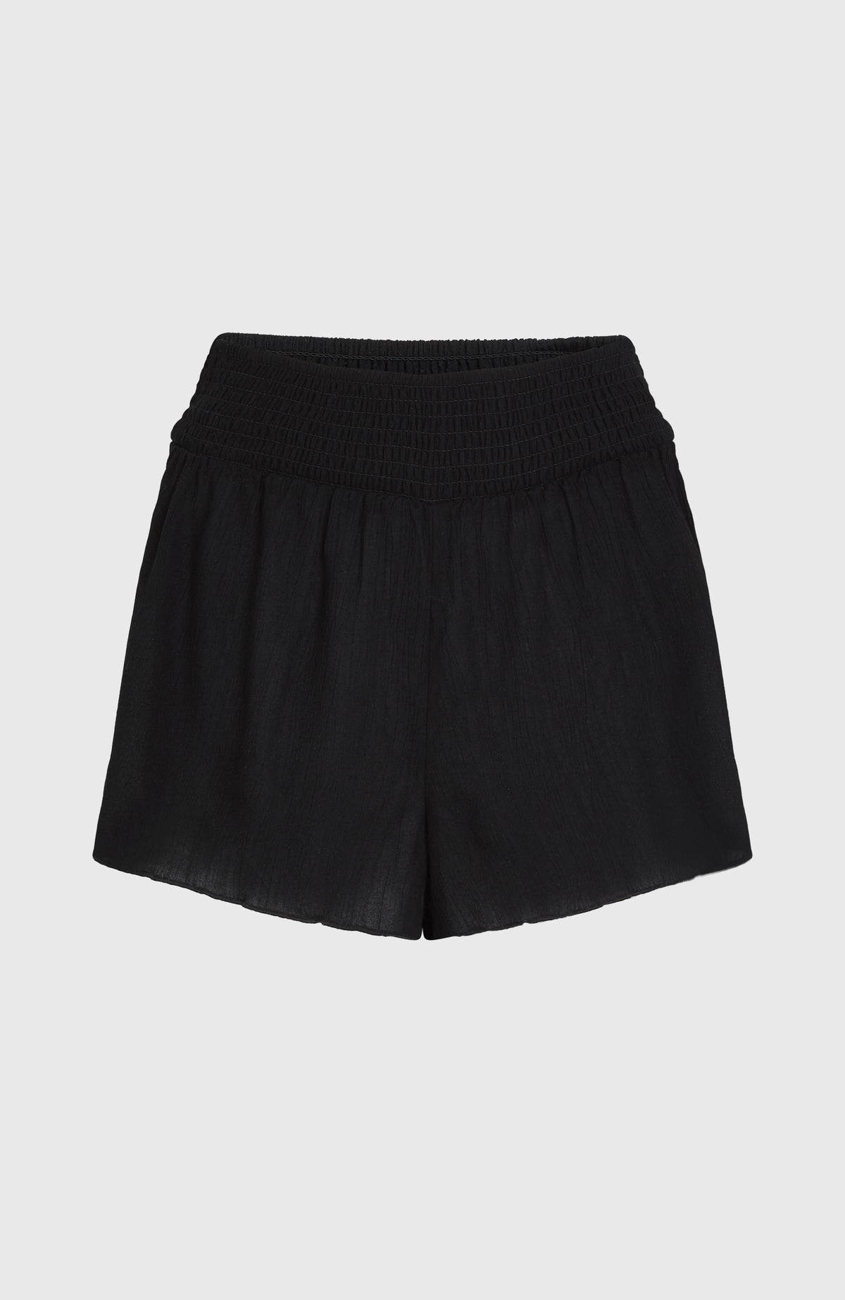 Johnny Smocked Waist short | Black Out