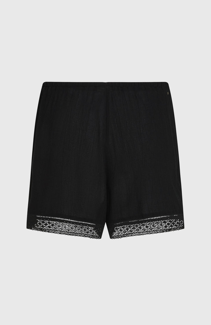 Essentials Embroidery short | Black Out