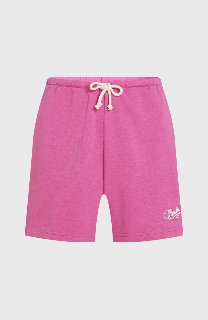 Essentials Script sweatshort | Electric Fuschia