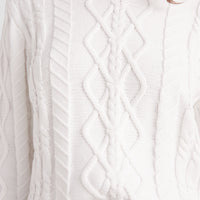 Cable Knit Pullover | Snow White