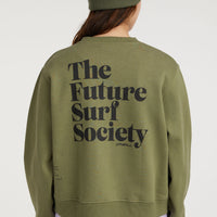 Sweater Future Surf Society Crew | Deep Lichen Green