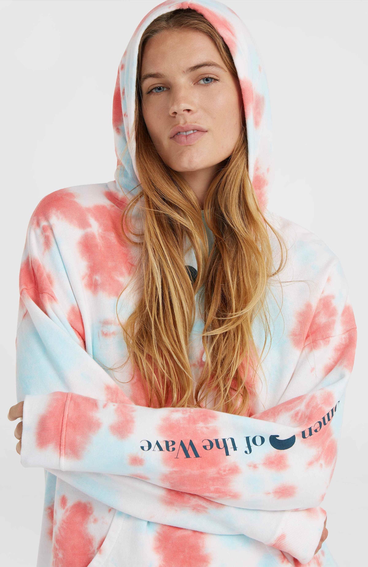Women of the Wave hoodie | Pink Ice Cube Tie Dye