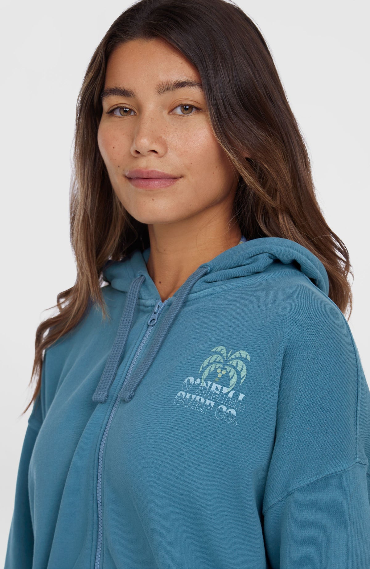 Beach Vintage capuchonvest met volledige rits | Copen Blue