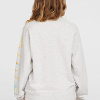 Beach Vintage Crew sweater | White Melange