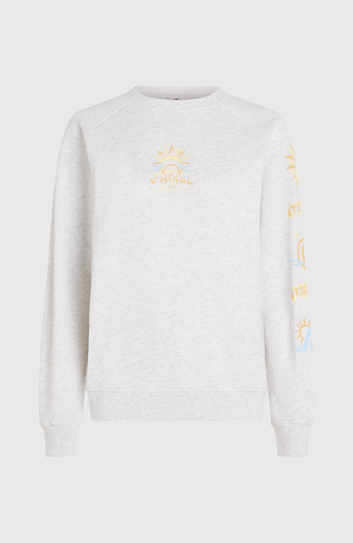 Beach Vintage Crew sweater | White Melange