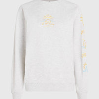 Beach Vintage Crew sweater | White Melange