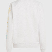 Beach Vintage Crew sweater | White Melange