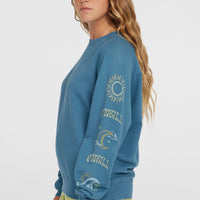 Beach Vintage Crew sweater | Copen Blue