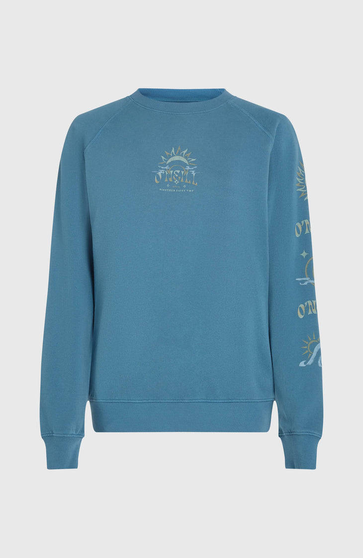 Beach Vintage Crew sweater | Copen Blue