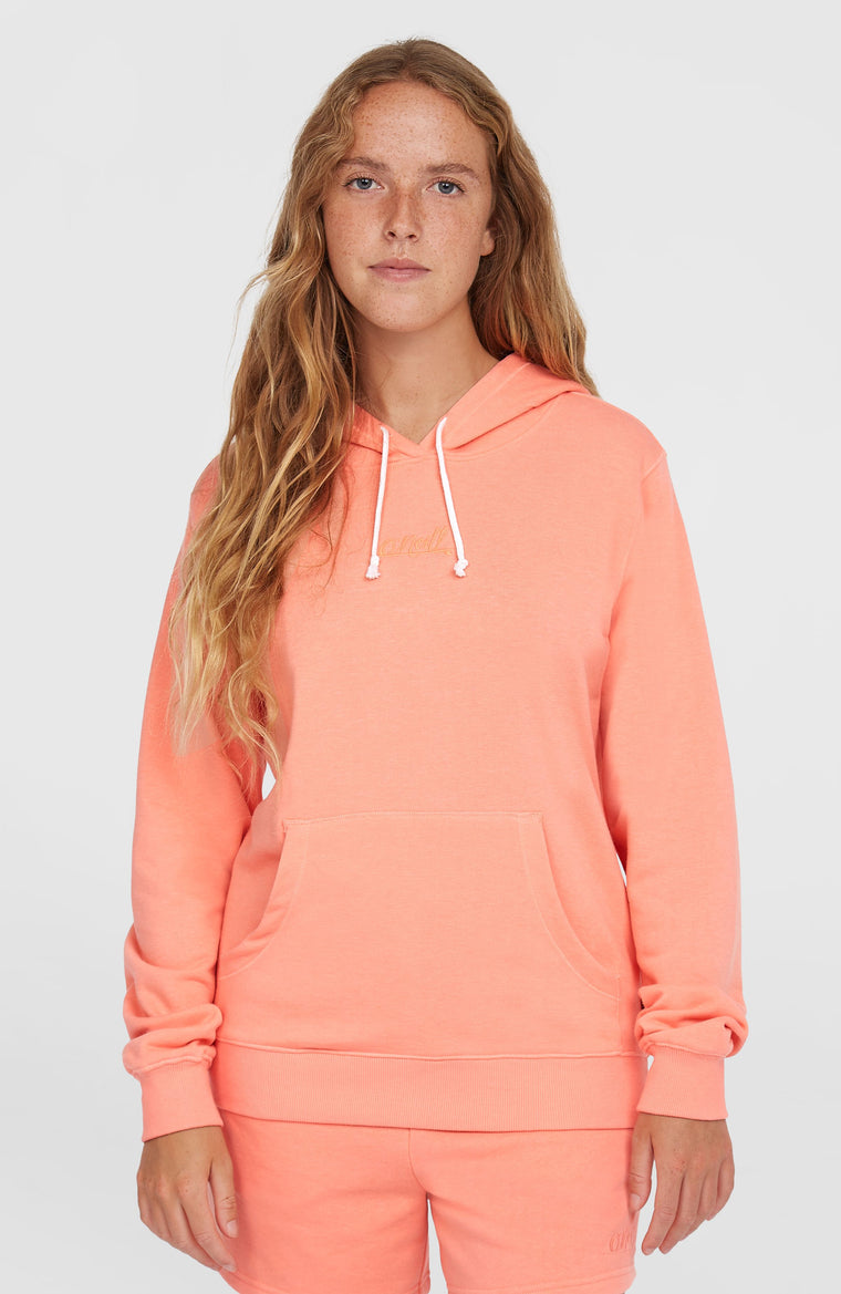 Essentials Script hoodie | Coral Pink