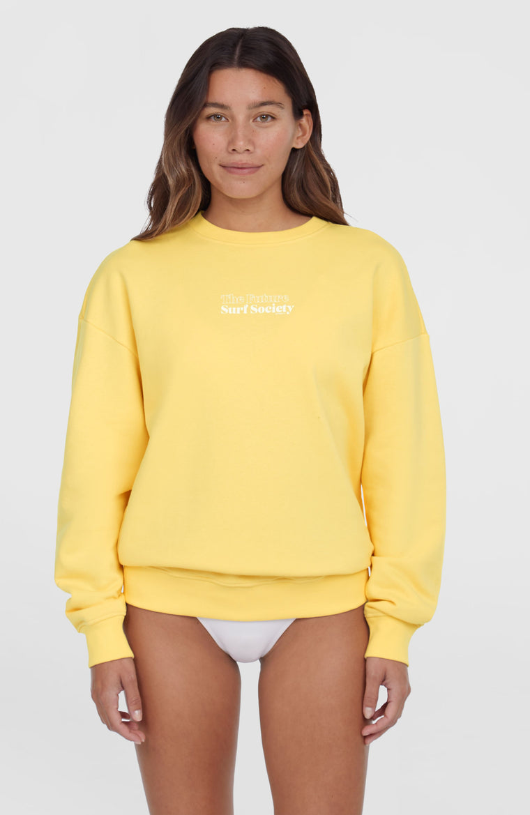 Future Surf Crew sweater | Tender Buttercup