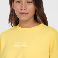 Future Surf Crew sweater | Tender Buttercup