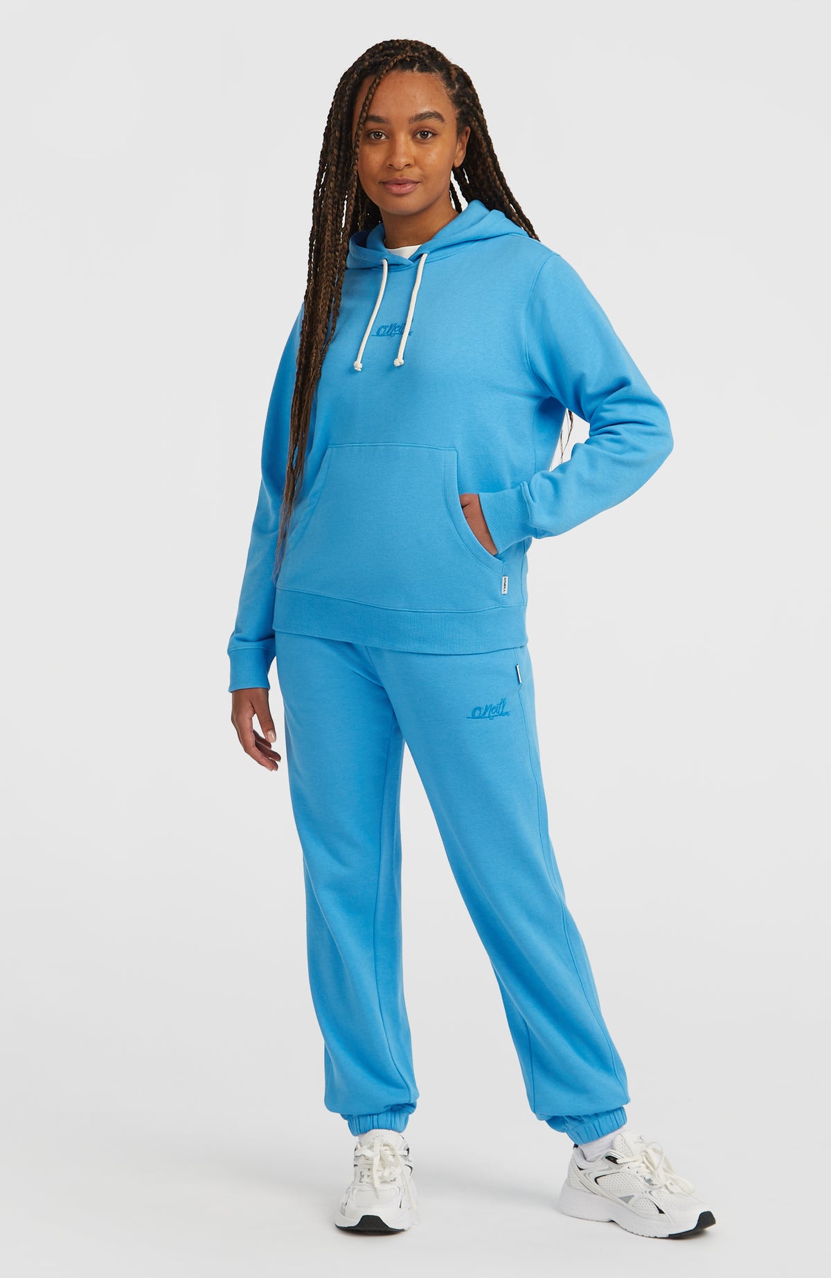 Essentials Script hoodie | Blue Poppy